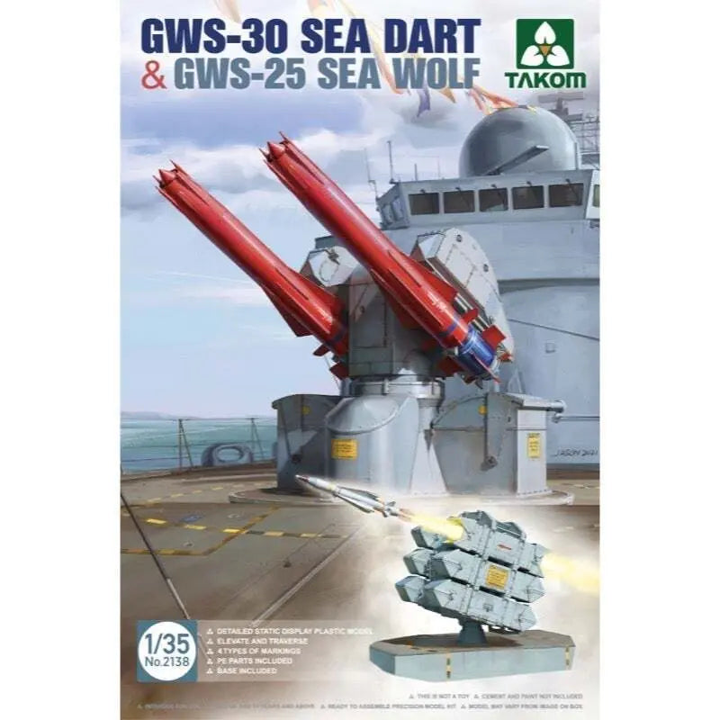 Takom 1/35 GWS-30 Sea Dart & GWS-25 Sea Wolf Plastic Model Kit - Franklin Hobbies Ltd
