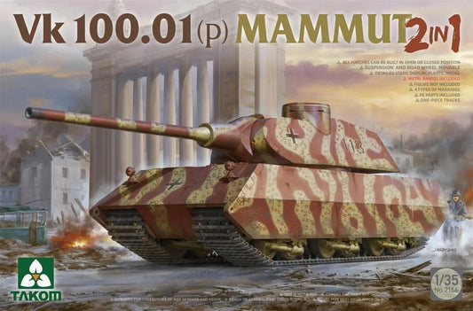 Takom 1/35 Vk 100.01(p) MAMMUT 2 in 1 Plastic Model Kit - Franklin Hobbies Ltd