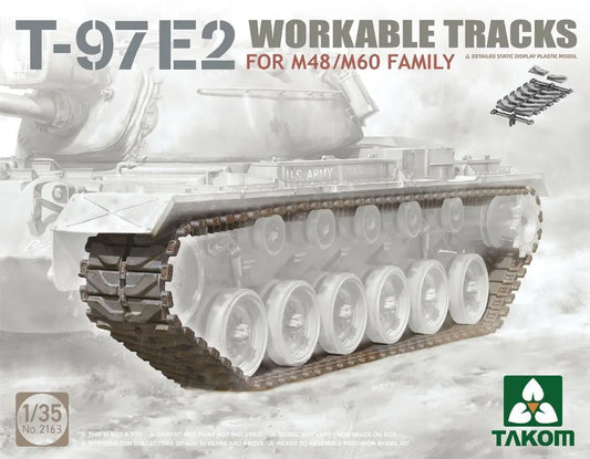 Takom 1/35 T-97E2 Workable Tracks For M48/M60 Family Plastic Model Kit - Franklin Hobbies Ltd