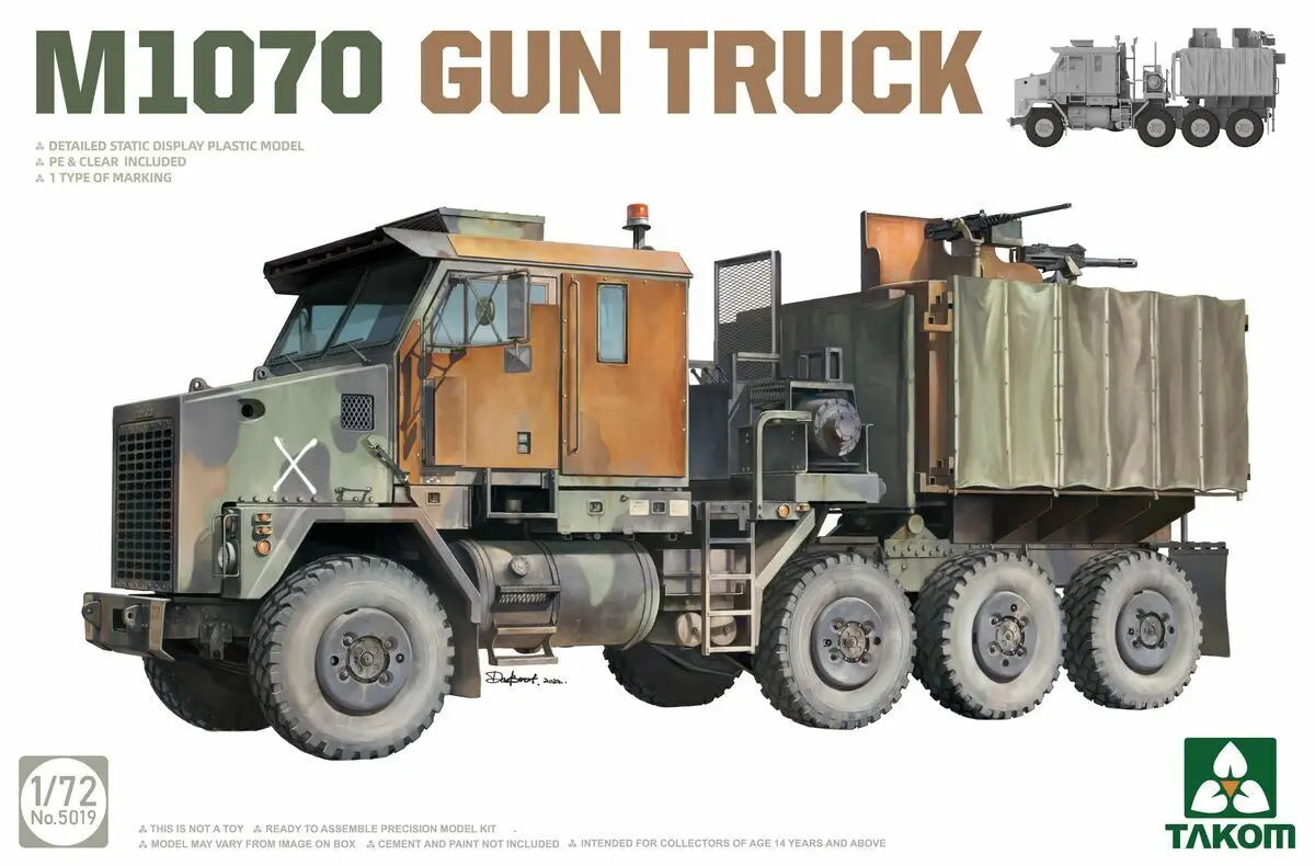 Takom 1/72 M1070 Gun Truck Plastic Model Kit Takom
