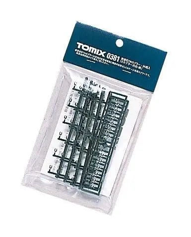 Tomix 0381 Coupler 'TN' Tight Coupling for S Coupling Black (24 pcs.) (N scale) Tomix