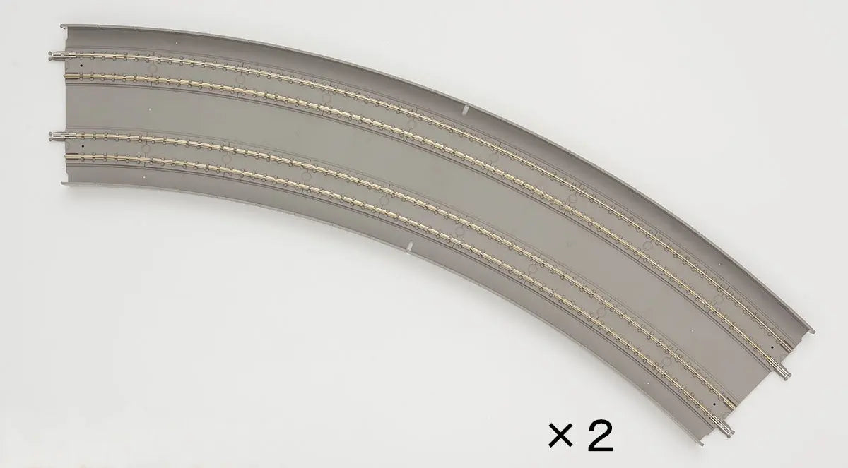 Tomix N Curved Double Slab Track 18-5/16" 465mm & 16-7/8" 428mm Radius, 45° (2) Tomix