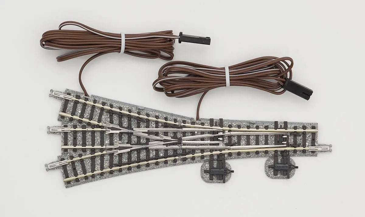 Tomix N Electric 3-Way Turnout Track Left Hand 21-5/16" 541mm & Right Hand 11" 280mm Radius 15° Tomix