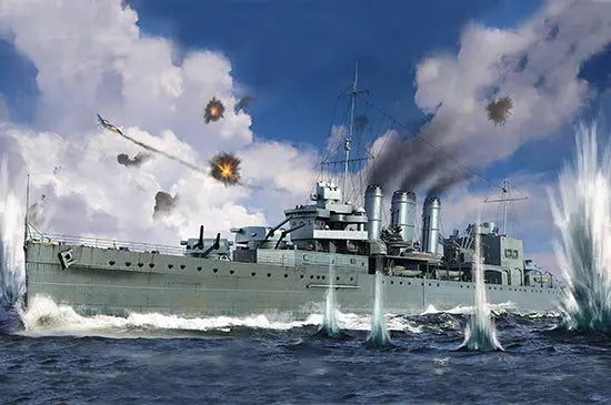 Trumpeter 1/700 HMS Cornwall Plastic Model Kit - Franklin Hobbies Ltd