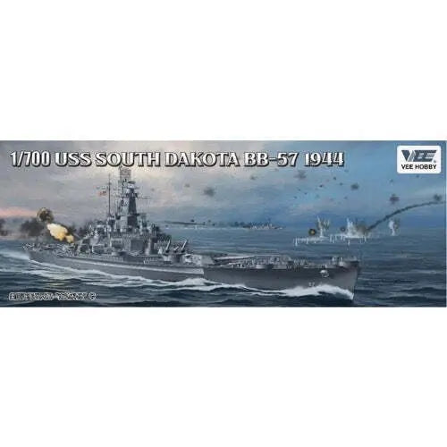 Vee Hobby 1/700 South Dakota Battleship BB-57 1944 Plastic Model Kit Vee Hobby