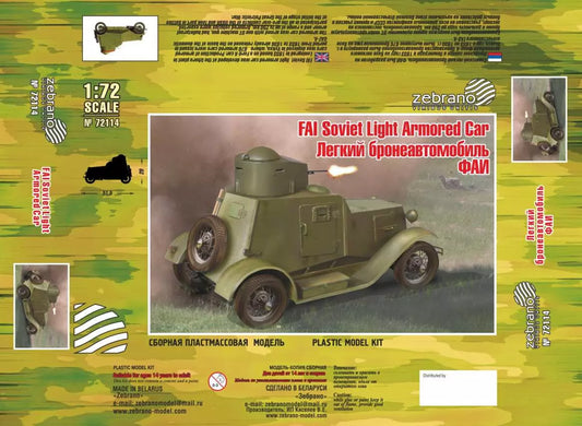 Zebrano 1/72 FAI Soviet Light Armored Car Plastic Model Kit