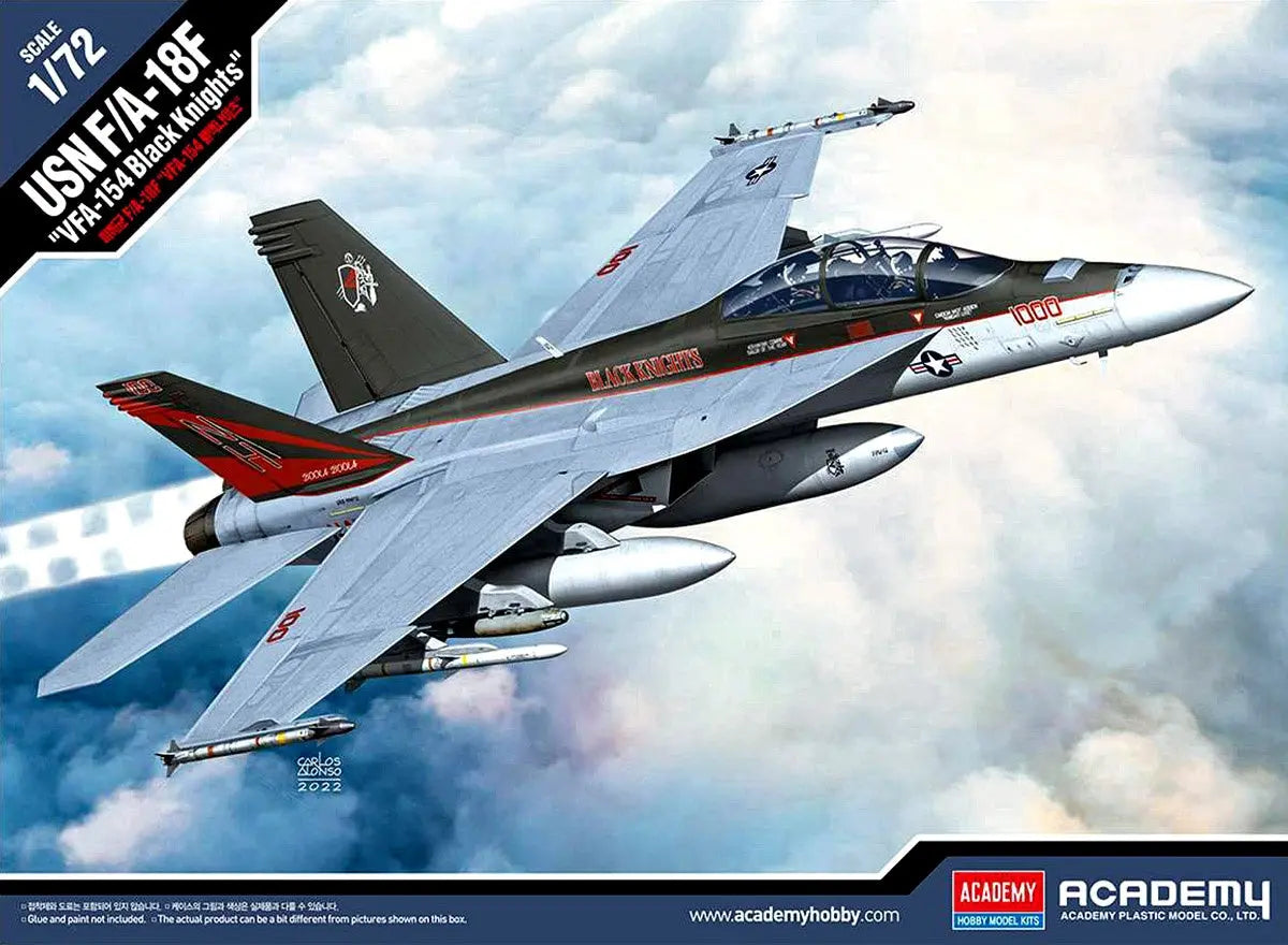 Academy 1/72 USN F/A-18F "VFA-154 Black Knights" Plastic Model Kit Academy