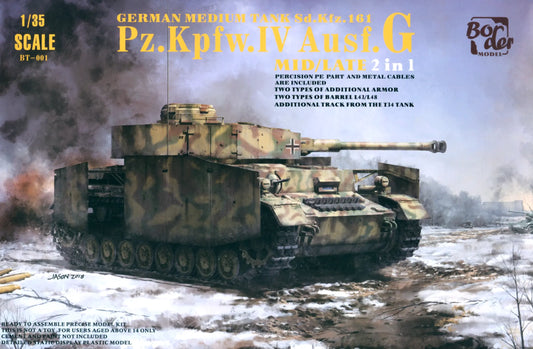 Border Model 1/35 Panzer IV G Mid/Late 2 in 1 Plastic Model Kit Border Model