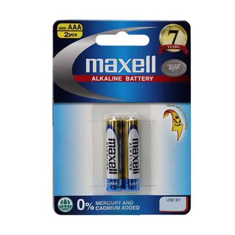 MAXELL Alkaline Battery AAA 2 Pack Blister Maxell