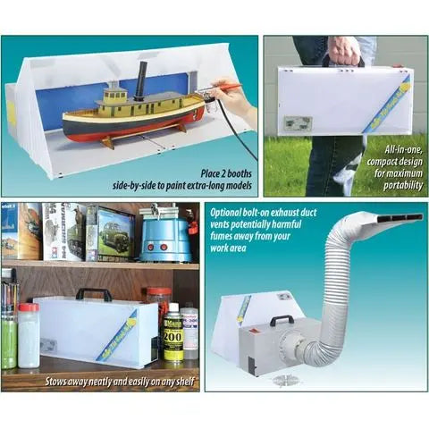 Formula Airbrush Single Fan Spray Booth with LED Lights and Exhaust Formula