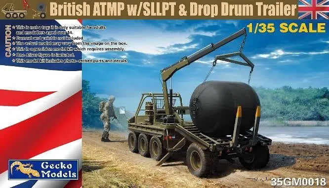 Gecko Model 1:35 British ATMP w/SLLPT & Drop Drum Trailer Gecko