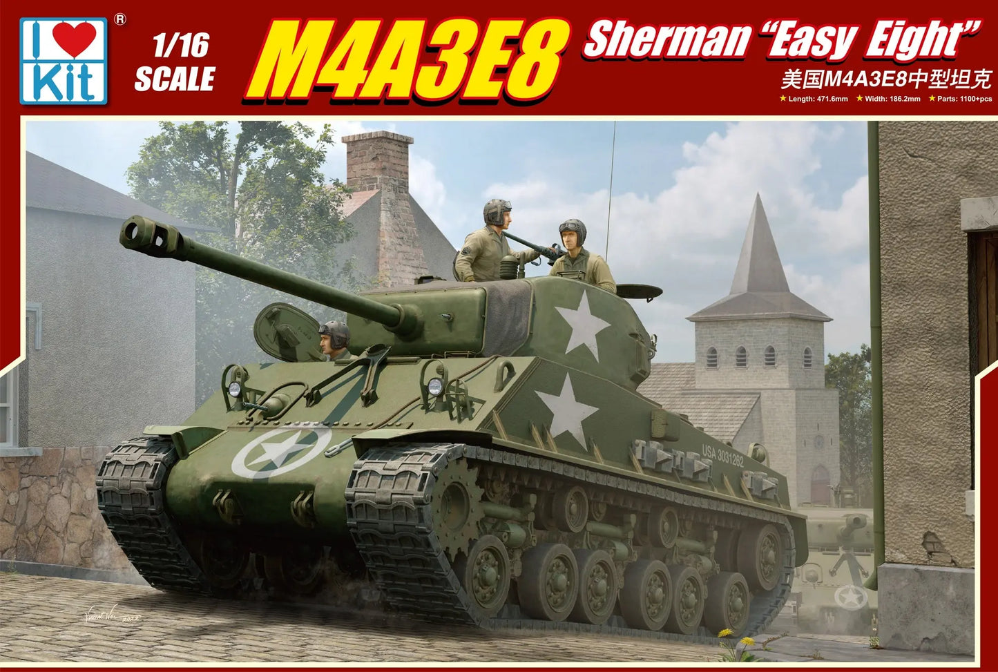 I Love Kit 1/16 M4A3E8 Sherman "Easy Eight" I Love Kit