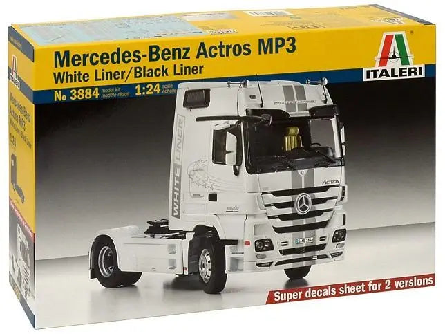 Italeri 1:24 Mercedes Benz Actros MP3 White Liner/Black Liner Italeri