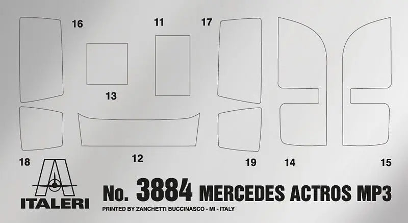 Italeri 1:24 Mercedes Benz Actros MP3 White Liner/Black Liner Italeri