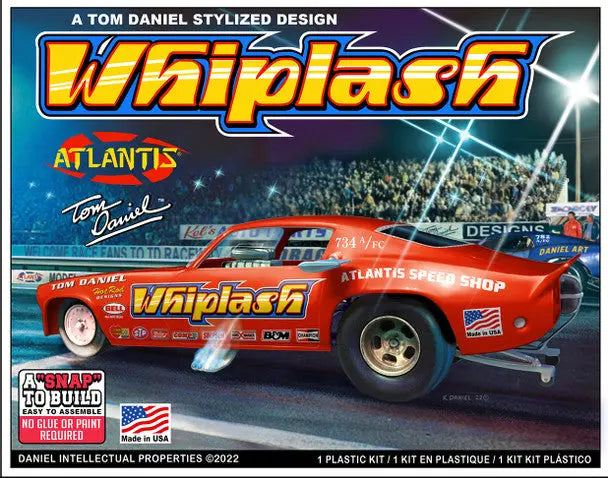Atlantis 1/32 Snap Tom Daniel Whiplash Camaro Funny Car Plastic Model Kit Atlantis