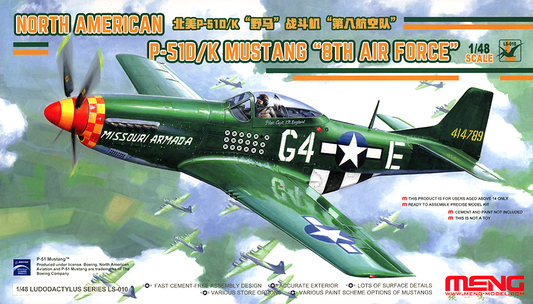 Meng 1/48 North American P-51D/K "8th Air Force" Plastic Model Kit