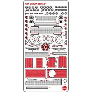 NuNu Grade Up Set 1/24 Delta S4 Martini Montecarlo rally 1986 NuNu