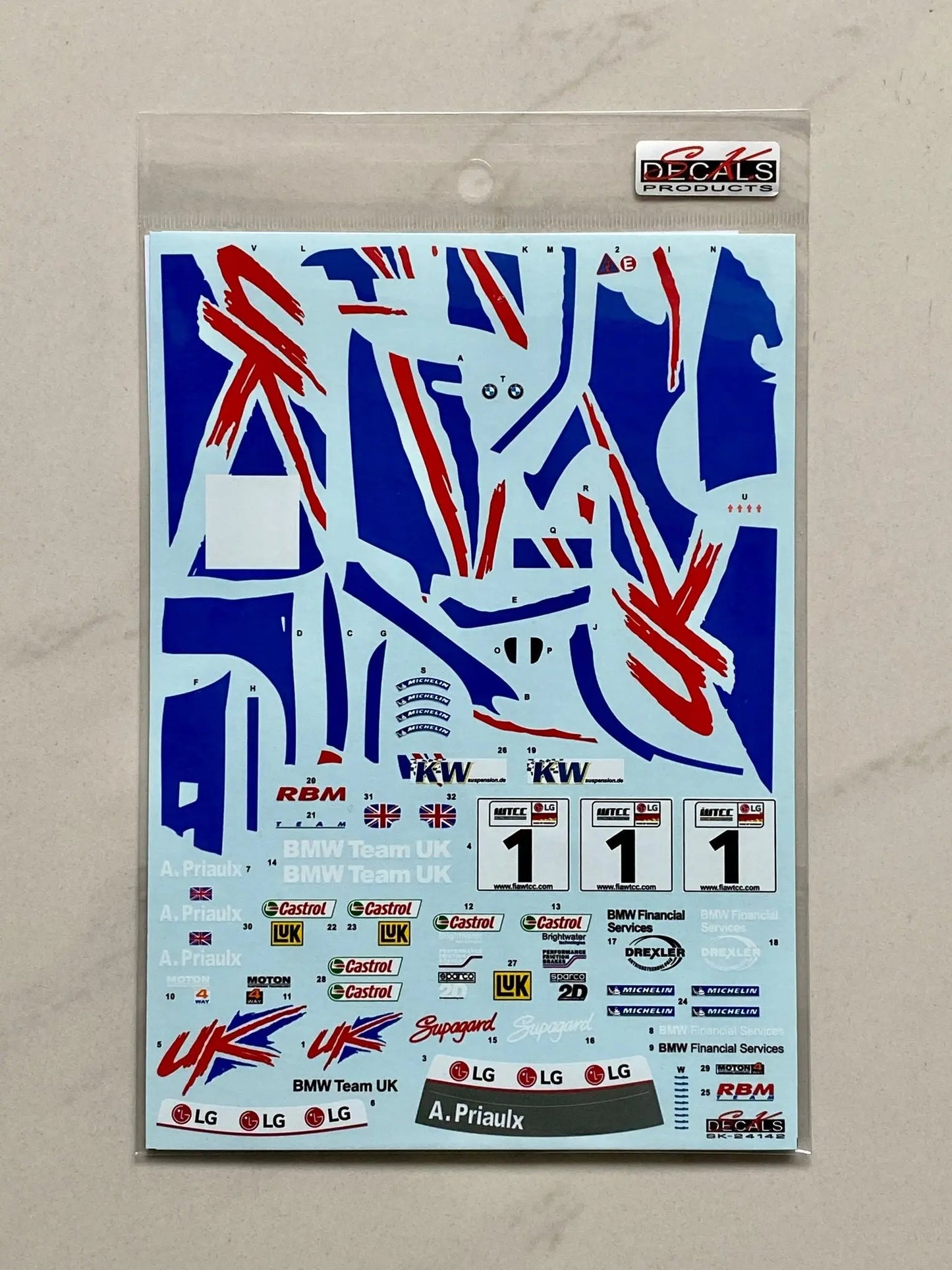 S.K. Decals 1:24 BMW 320i E46 FIA WTCC Race of Germany 2005 BMW Team UK S.K. Decals