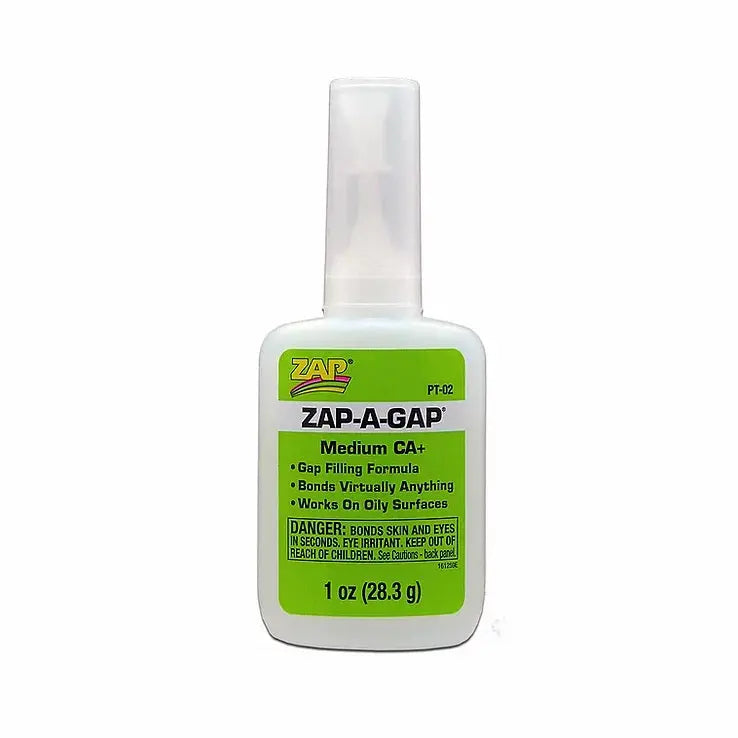 ZAP-A-GAP CA+ Medium Viscosity 1oz/28.3g Bottle Super Glue ZAP-A-GAP