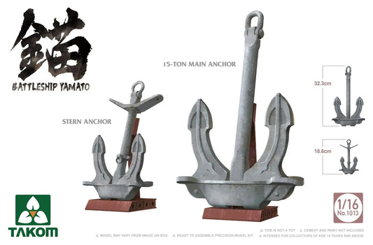 Takom 1/16 Battleship Yamato Anchor Plastic Model Kit Takom