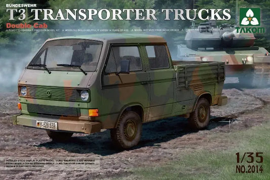 Takom 1/35 Bundeswehr T3 Transporter Trucks/ Double Cab Plastic Model Kit Takom