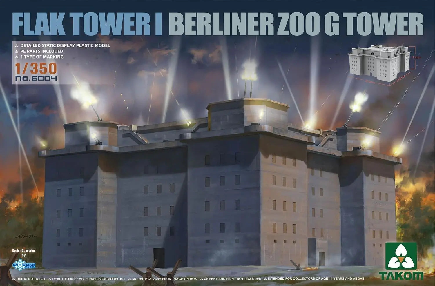 Takom 1/350 Germany Flak Tower I Berlin Zoo Tower (G Tower) Takom