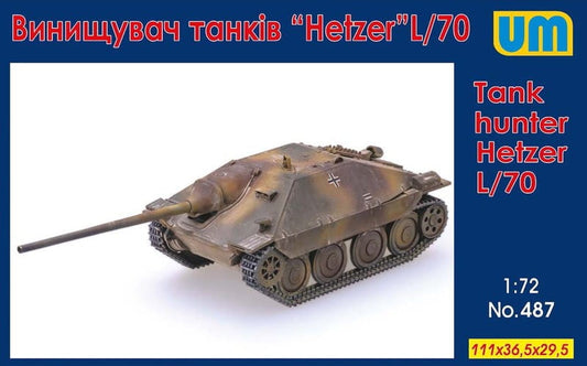 Unimodels 1/72 Tank hunter Hetzer L/70 Plastic Model Kit