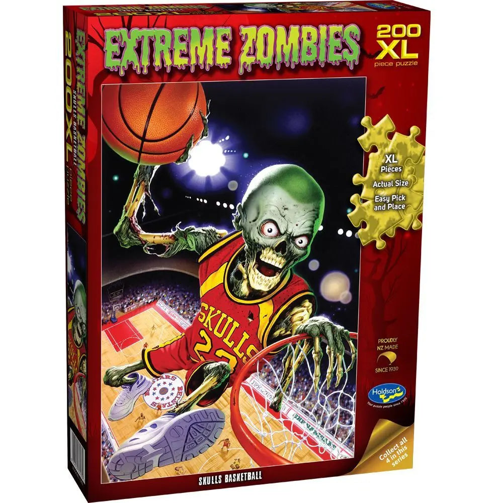 Holdson Puzzle - Extreme Zombies 200pc XL Skulls Baseball Holdson