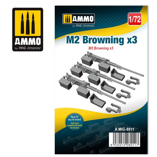 AMMO of Mig Jiménez 1/72 M2 Browning x3