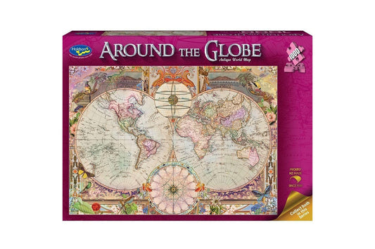 Holdson 1000 Piece Jigsaw Puzzle Around the Globe Antique World Map Holdson