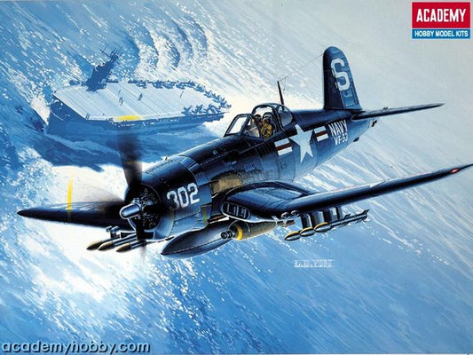 Academy 1/48 USN F4U-4B Corsair Plastic Model Kit Academy