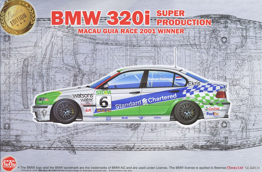 NuNu 1/24 BMW 320i E46 2001 Macau Gear Race Winner Plastic Model Kit