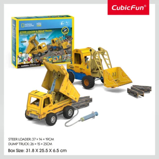 Cubic Fun National Geographic 3D Puzzle Steel Loader & Dump Truck Cubic Fun