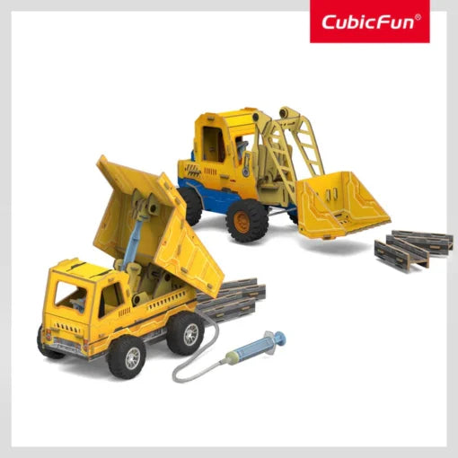 Cubic Fun National Geographic 3D Puzzle Steel Loader & Dump Truck Cubic Fun