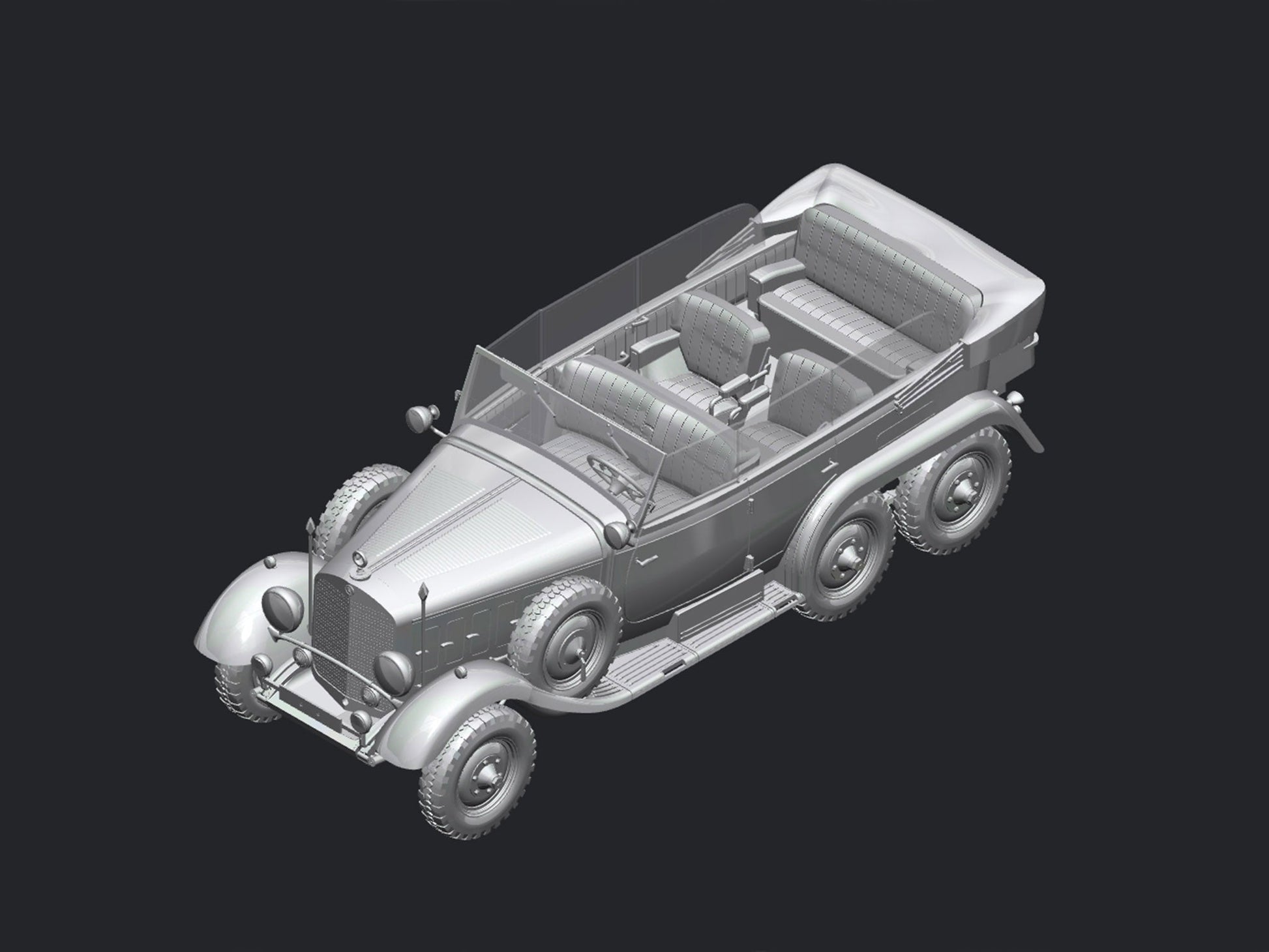 ICM 1:24 Typ G4 (1935 production) German Personal Car Plastic Model Kit ICM