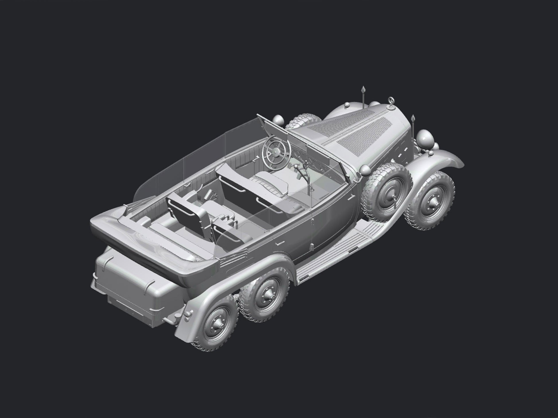 ICM 1:24 Typ G4 (1935 production) German Personal Car Plastic Model Kit ICM