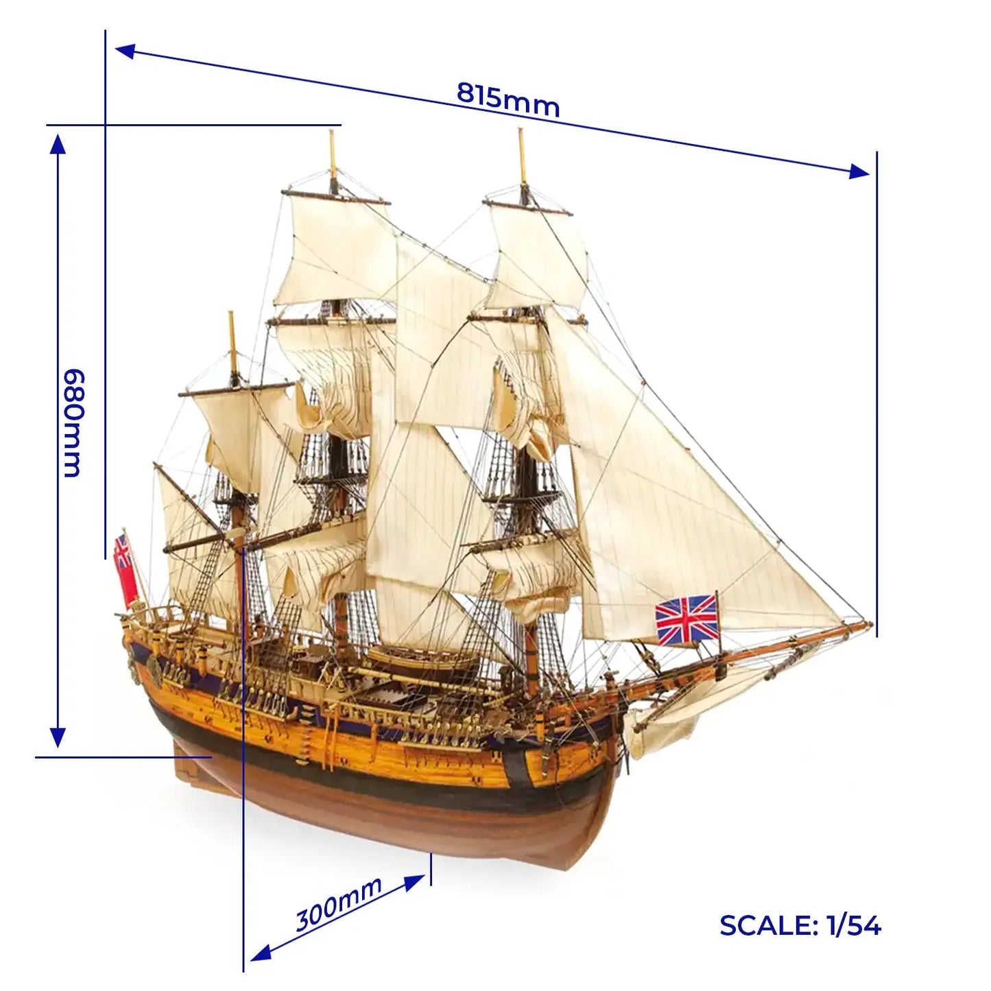 OcCre 1/54 Endeavour Wooden Model Ship Kit Occre