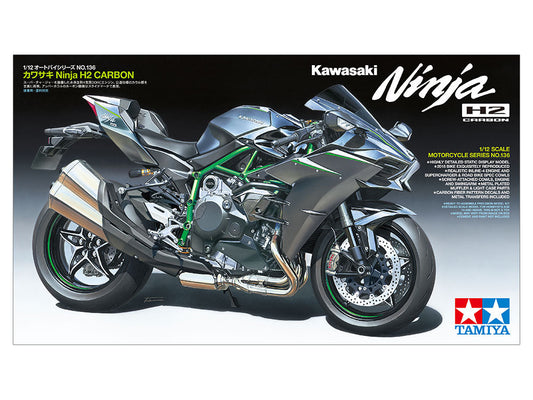 Tamiya 1/12 Kawasaki Ninja H2 Carbon Plastic Model Kit Tamiya