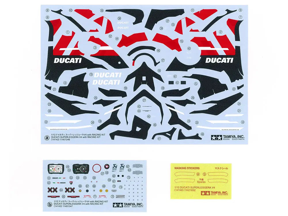 Tamiya 1/12 Ducati Superleggera V4 with Racing Kit Plastic Model Kit Tamiya