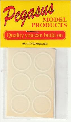 Pegasus 1/24 Whitewalls Thin (12) for Scale Models