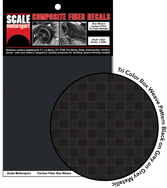 Scale Motorsport 1:20 Hi-Definition Box Weave Carbon Fiber Decal Scale Motorsport