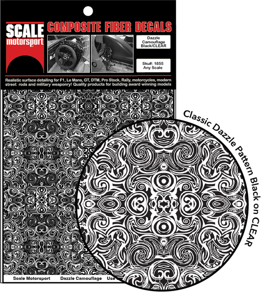 Scale Motorsport Dazzle Camouflage CLEAR Waterslide Decal Scale Motorsport