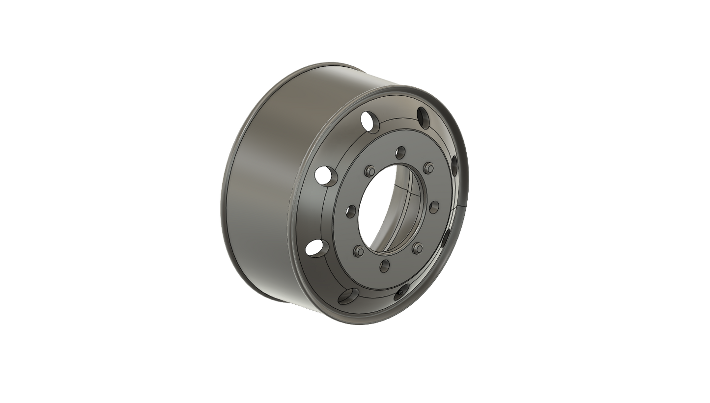 1:24 19.5" Wheel rim Tyre and disc brake Hub 1 x axle set 3D Print File Download