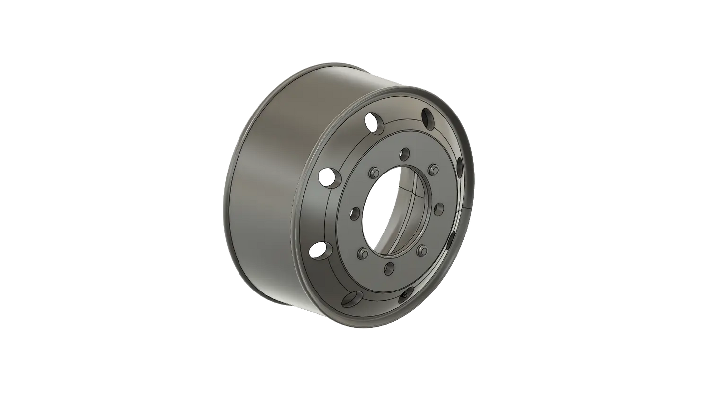 1:24 19.5" Wheel rim Tyre and disc brake Hub 1 x axle set 3D Print File Download Franklin Hobbies Resin Parts