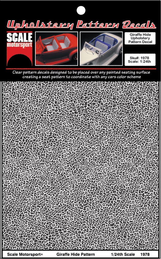 Scale Motorsport 1/24 Giraffe Hide Upholstery Decal Scale Motorsport
