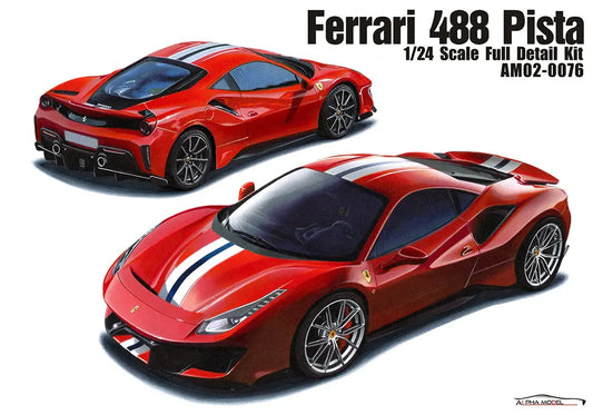 Alpha Models 1:24 Ferrari 488 Pista - Full Resin Model kit Alpha Models