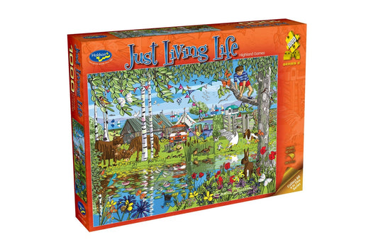 Holdson 1000 Piece Jigsaw Puzzle Just Living Life Highland Games Holdson