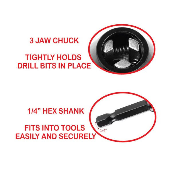 IckySticky Drill Chuck Adapter keyless