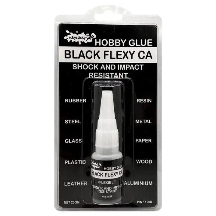 Icky Sticky Black Flexy CA Glue 20gm IckySticky