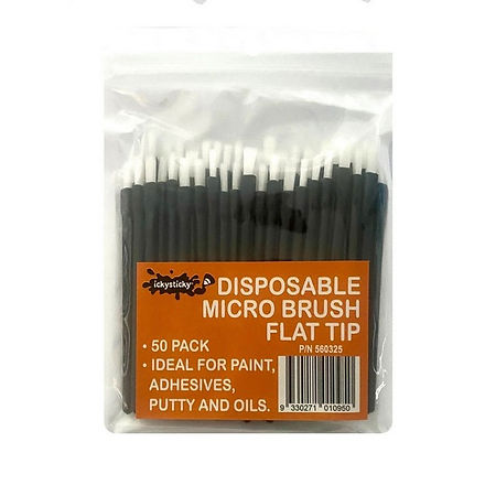 Ickysticky Disposable Micro Brush Flat Tip 50pk